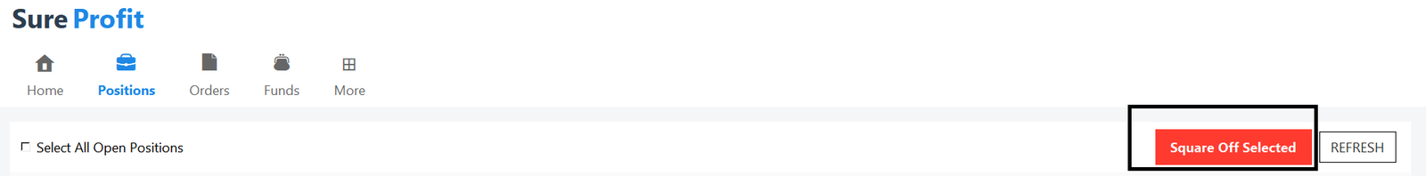 Our custom trading software displaying the order modification and cancellation features.